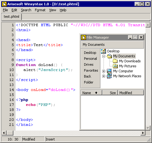 Arisesoft Winsyntax Screenshot